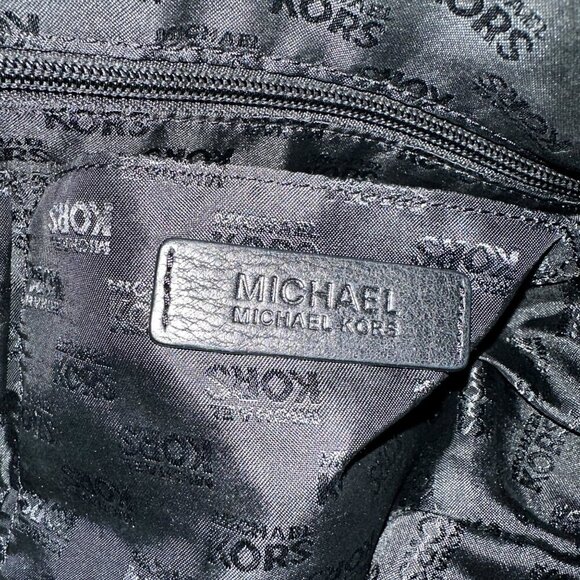 Michael Kors Black Leather Tote / Crossbody Bag - Picture 7 of 8